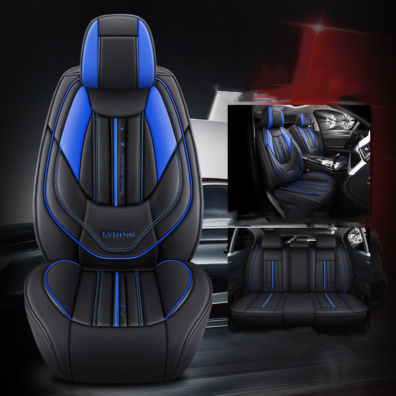 Universal Full Set Automobiles Car Seat Cover 3D Car Seat Pad Non-Slip PU Leather Auto Seat Cushion Protector Car Interior