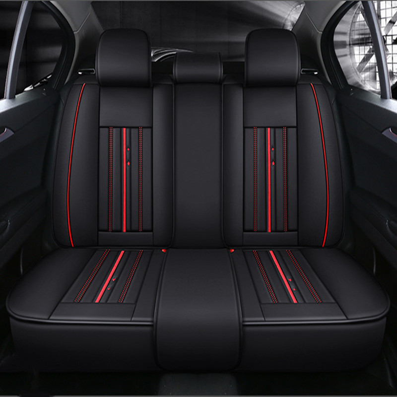 Universal Full Set Automobiles Car Seat Cover 3D Car Seat Pad Non-Slip PU Leather Auto Seat Cushion Protector Car Interior