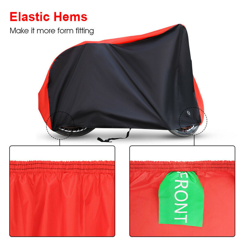 Motorcycle Cover Waterproof All Season Dustproof UV Protective Cover Outdoor Indoor Scooter Bicycle Motorbike Rain Cover Coat