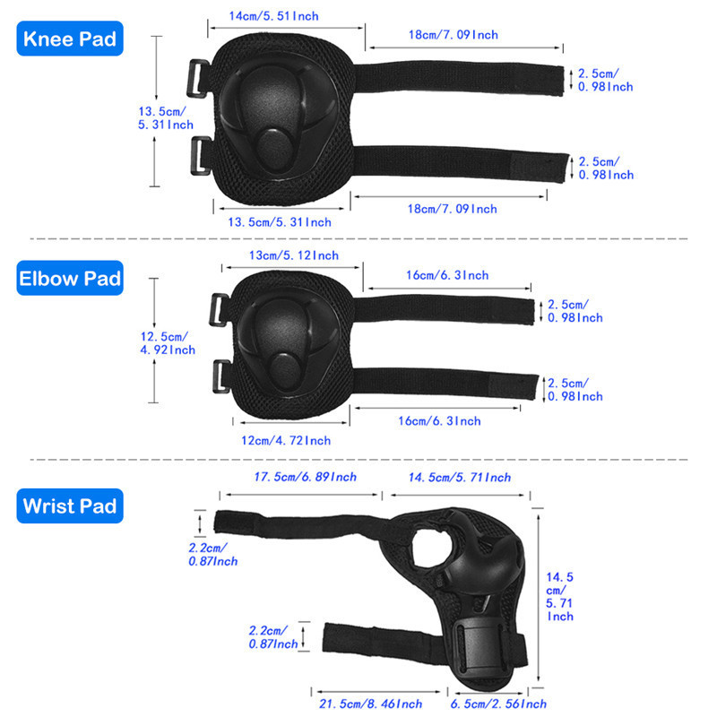 7pcs Kid Child Roller Skating Bike Helmet Knee Wrist Guard Elbow Pad Set for Bicycle Helmet Protection Safety Guard Cycling Pad
