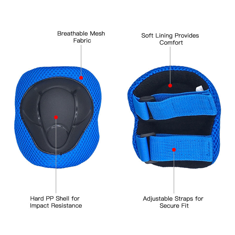 7pcs Kid Child Roller Skating Bike Helmet Knee Wrist Guard Elbow Pad Set for Bicycle Helmet Protection Safety Guard Cycling Pad