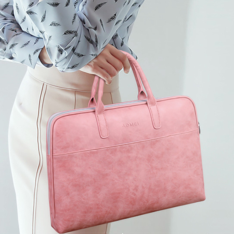 13 14 15.6 Inch Waterproof Laptop Bag Briefcase Women PU Leather Business Office Handbag Fashion Notebook Messenger Tote Bags