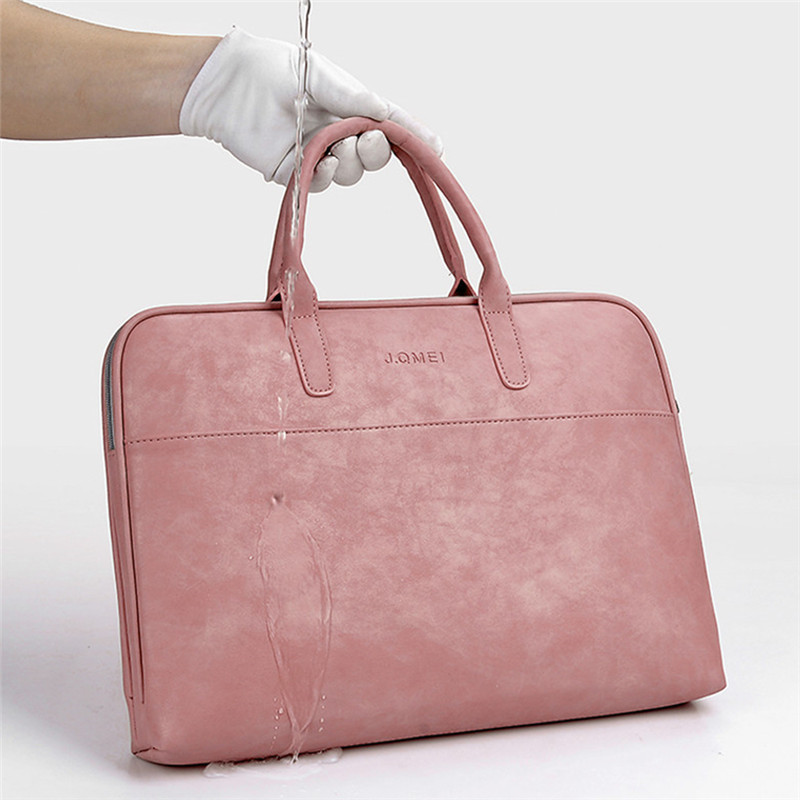 13 14 15.6 Inch Waterproof Laptop Bag Briefcase Women PU Leather Business Office Handbag Fashion Notebook Messenger Tote Bags