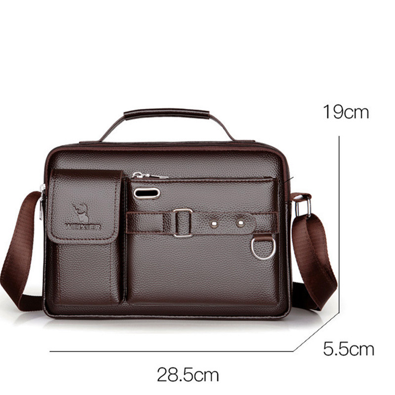 PU Leather Bag Men's Handbag Vintage Messenger Bag Men Crossbody Shoulder Bags Male Briefcase Bag Casual Tote Bag For Men
