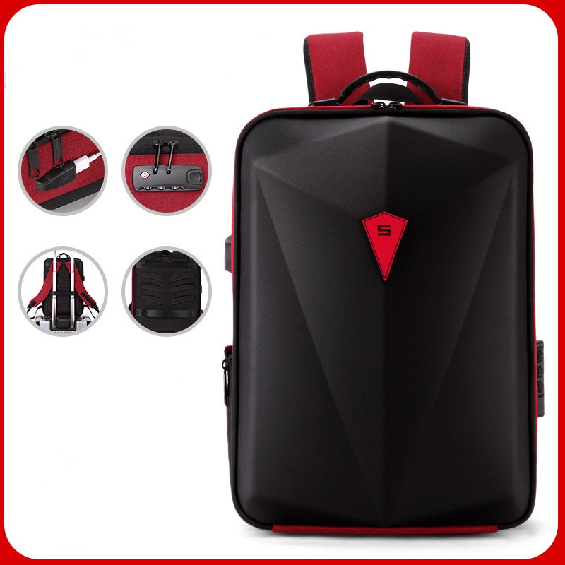 Anti-Theft Backpack USB Charging 17.3 inch Laptop Backpack Men Fashion Hard Shell School Bag Business Travel Waterproof Rucksack