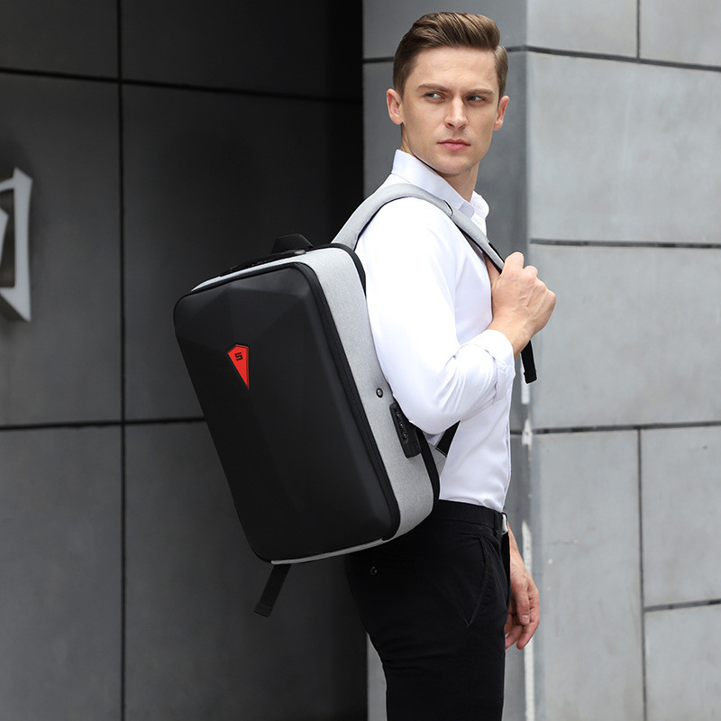 Anti-Theft Backpack USB Charging 17.3 inch Laptop Backpack Men Fashion Hard Shell School Bag Business Travel Waterproof Rucksack