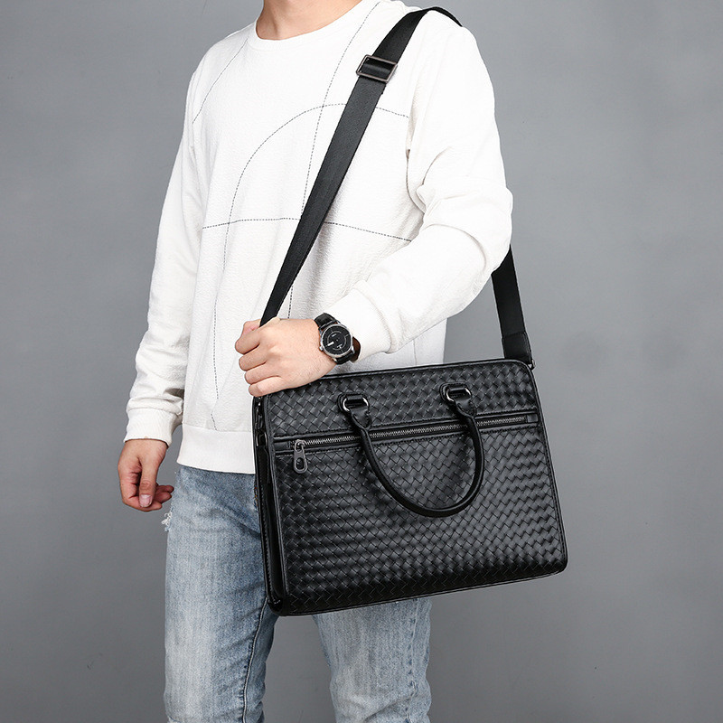 Luxury Genuine Leather Men's Business Bag Casual Shoulder Bag Laptop Bag Large Capacity Briefcase Male Handbag Travel Bags
