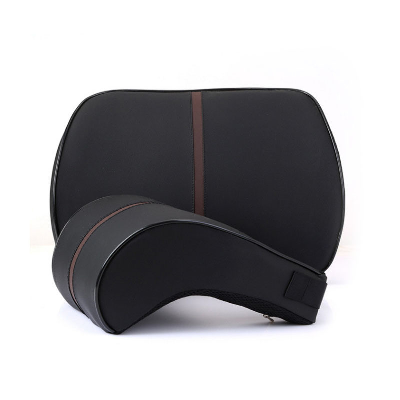 Car Neck Pillow Headrest Lumbar Support Pad Car Seat Cushion Back Pillow Memory Foam Ergonomics Travel Pillow for Driver Chair