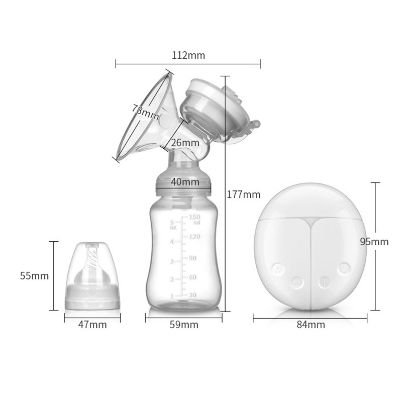 Electric Breast Pump Bilateral Milk Pump USB Powered with Baby Milk Bottle Baby Powerful Suction Breast Feeding Accessories