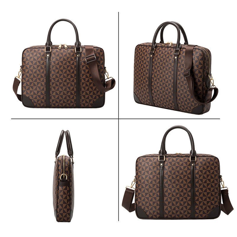 Men Business Briefcase Bag 16 Inch Women Leather Laptop Handbag Work Office Bag Tote Ladies Crossbody Bags Male Shoulder Handbag