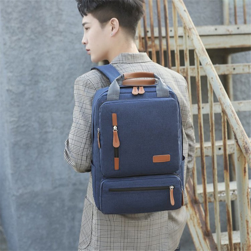 3pcs/set Fashion Men USB Charging Business Backpack Waterproof Laptop Backpack Large Capacity Male Travel Bag Student Bookbag
