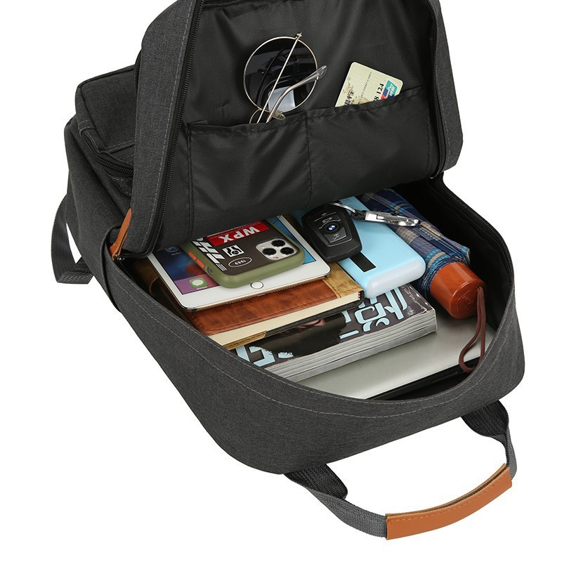 3pcs/set Fashion Men USB Charging Business Backpack Waterproof Laptop Backpack Large Capacity Male Travel Bag Student Bookbag