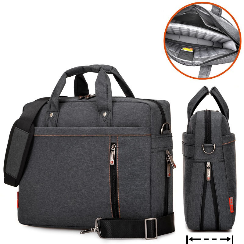 Luxury Shockproof Airbag Waterproof Business Laptop Handbag 13.3 14 15 17.3 inch Computer Bag Case Messenger Shoulder Bags