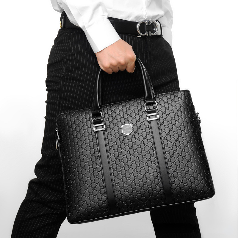 Luxury Men's Briefcase Tote Fashion Shoulder Bag 14 inch Laptop Bag Large Capacity Male Business Handbag Travel Bags for Man
