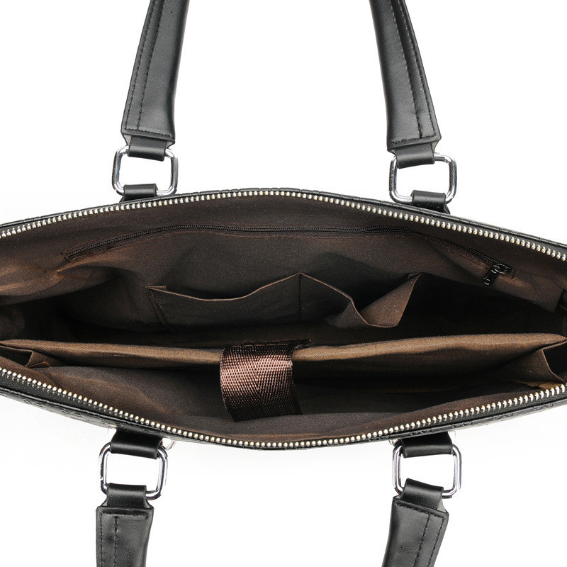 Luxury Men's Briefcase Tote Fashion Shoulder Bag 14 inch Laptop Bag Large Capacity Male Business Handbag Travel Bags for Man