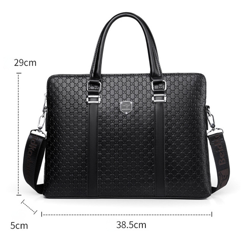 Luxury Men's Briefcase Tote Fashion Shoulder Bag 14 inch Laptop Bag Large Capacity Male Business Handbag Travel Bags for Man