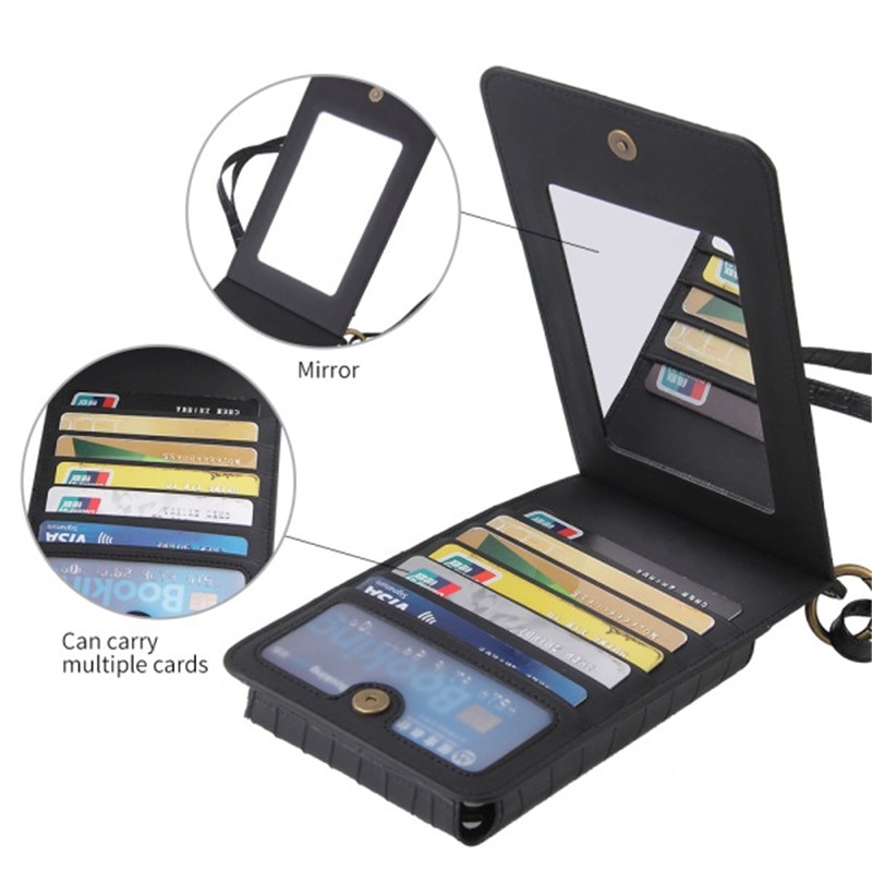 Mini Mobile Phone Bag Small Clutch Shoulder Bag Crocodile PU Leather Women Phone Pouch Messenger Bag Purse Handbag Wallet