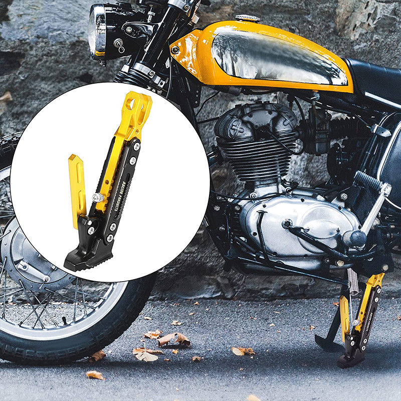 Adjustable CNC Metal Motorcycle Foot Bracket Kick Side Bracket Durable Resistant Bracket Motorbike Parking Side Support Stand