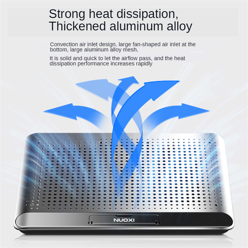Laptop Fan Cooler Laptop Quiet Cooling Pad 6 Speed Adjustable Notebook Gaming Cooler Stand Holder with 2 USB Port for 12-17inch