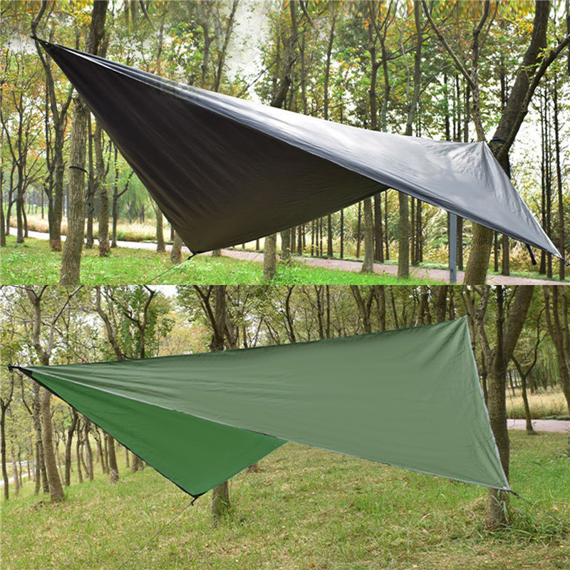 Rhombus Waterproof Tarp Tent Shade Outdoor Camping Hammock Rain Fly UV Garden Awning Canopy Sunshade Beach Sun Shelter