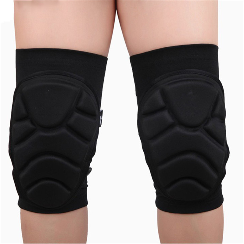 1 Pair Thick Sponge Knee Pads Sleeves Anti-Collision Anti-Slip Sport Kneepad Football Volleyball Knee Brace Support Protector