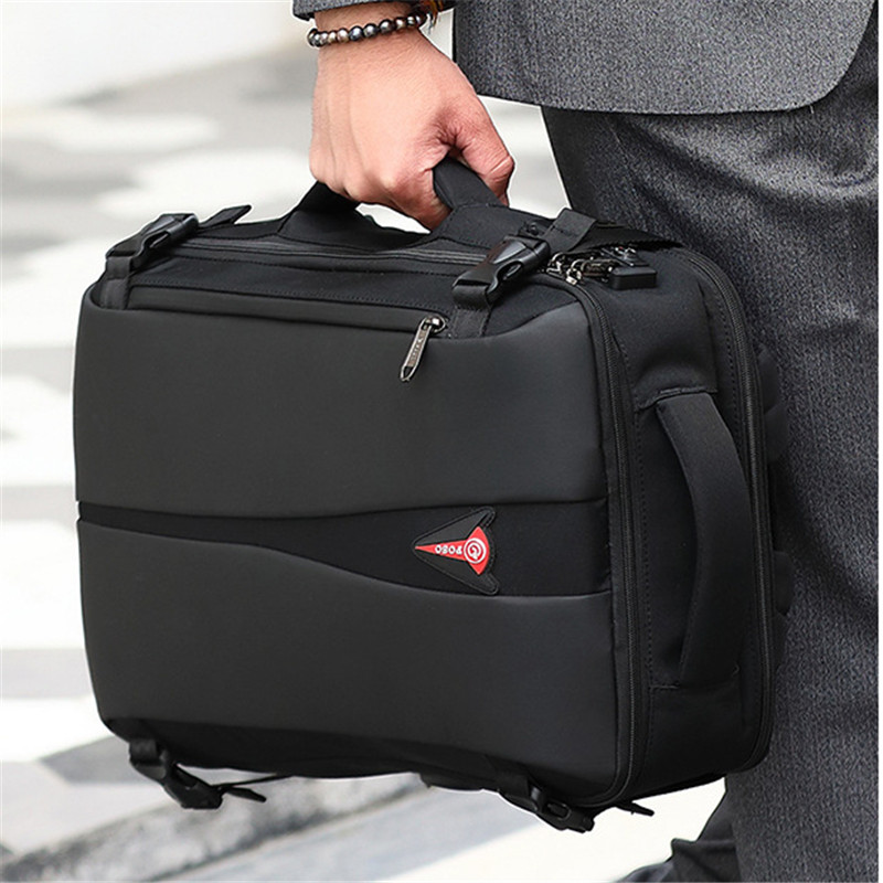 Anti Theft lock Men Backpack 15.6 inch Business Laptop Bag Waterproof USB Charging Daypack Male Travel Rucksack