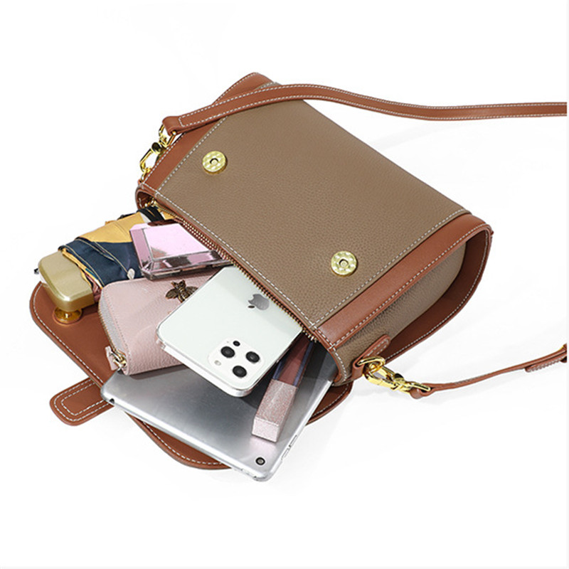 Genuine Leather Women Handbag Shoulder Crossbody Bag Shopping Fashion Office Tote Female Real Cowhide Top Handle Messenger Bags