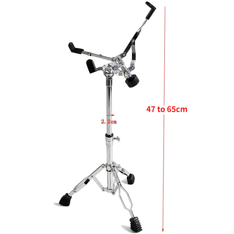 Full Metal Floor Snare Drum Stand Stainless Steel Adjustment Foldable Holder Bracket for 12-14 Inch Jazz Dumb Drum Tripod Stand
