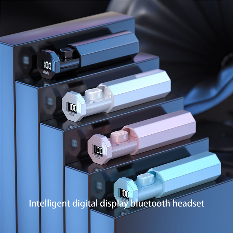 Wireless Bluetooth Earphone Touch Sport True Wireless Headphone LED Display Stereo Headset Mini Earbuds with Micrphone