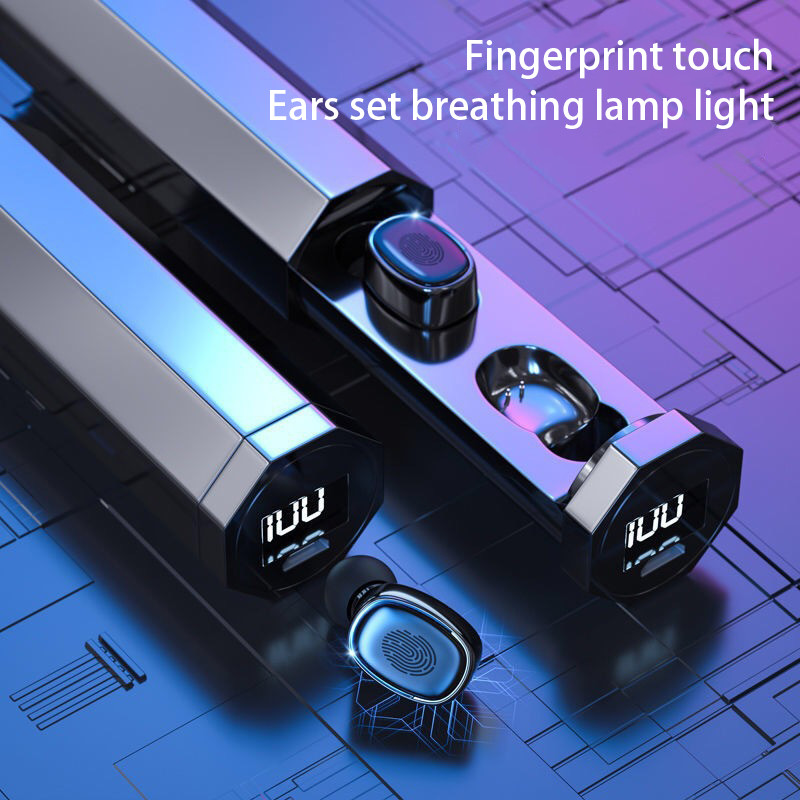 Wireless Bluetooth Earphone Touch Sport True Wireless Headphone LED Display Stereo Headset Mini Earbuds with Micrphone