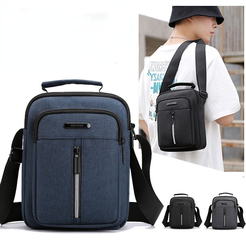 Men's Messenger Bag Crossbody Shoulder Bags Men Small Sling Pack For Business Waterproof Handbag Oxford Tote Satchel Purse