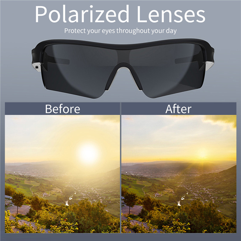 New Polarized Bluetooth Sunglasses Open Ear Headset Smart Glasses Earphone Wireless Sport Stereo Audio Headphone Sunglasses