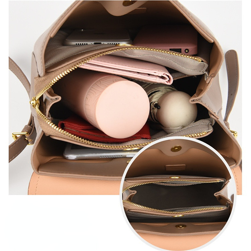 Luxury Female High Quality Leather Backpack Cowhide Ladies Backpacks  Women Shoulder Bags College Book Bag Girl Leather Rucksack
