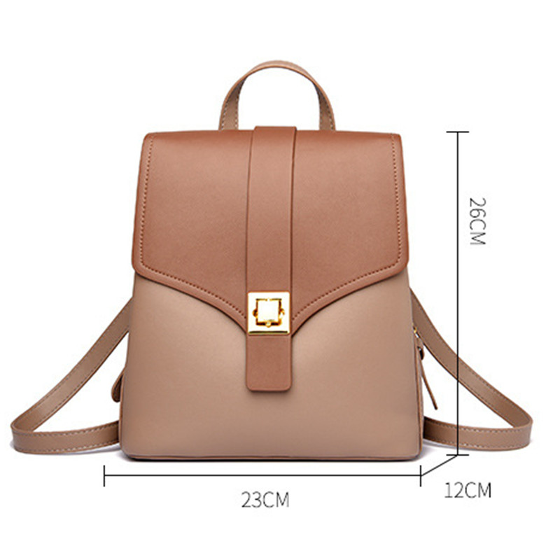 Luxury Female High Quality Leather Backpack Cowhide Ladies Backpacks  Women Shoulder Bags College Book Bag Girl Leather Rucksack
