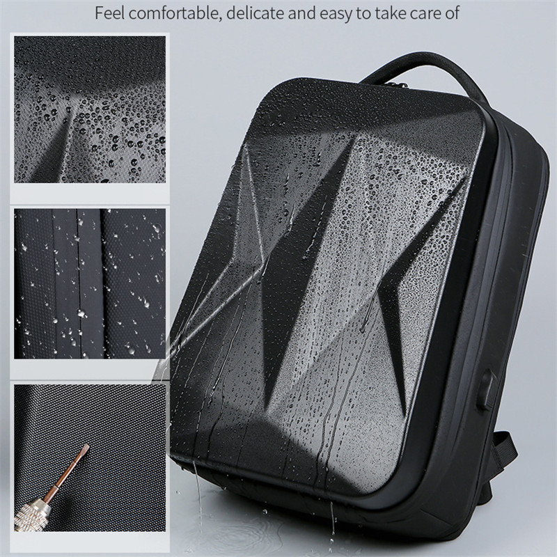 New Fashion Men's Backpack Large Capacity Business Laptop Bag USB Waterproof Suitcase Backpacks Multifunctional Hard Shell Bag