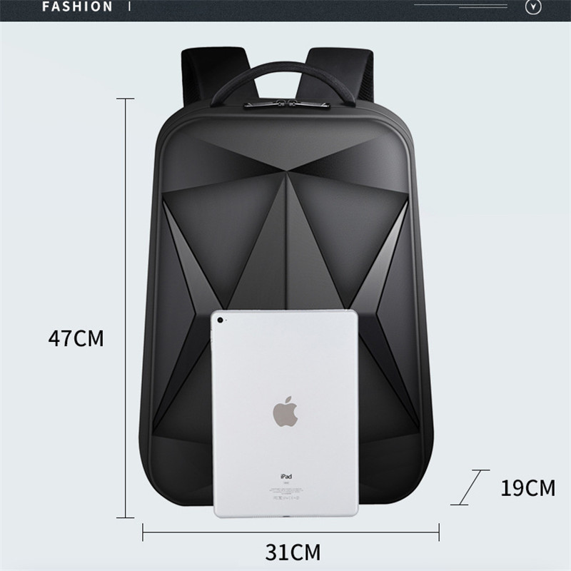 New Fashion Men's Backpack Large Capacity Business Laptop Bag USB Waterproof Suitcase Backpacks Multifunctional Hard Shell Bag