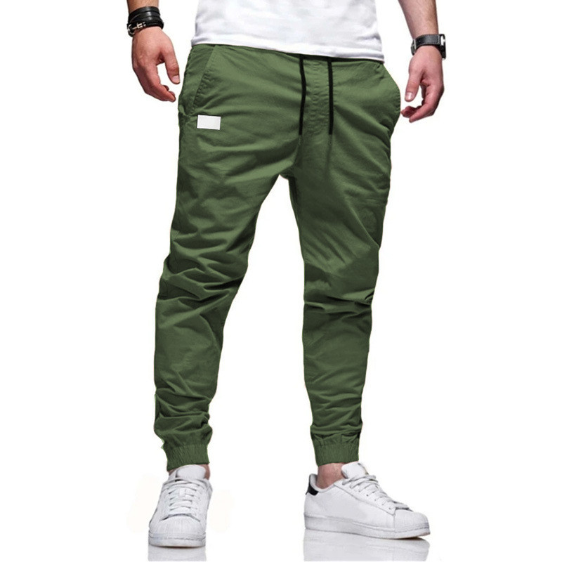 Men's Youth Popular Leisure Slimming Overalls Pocket Streetwear Casual Fashion Cargo Pants Jogger Men Elastic Long Trousers