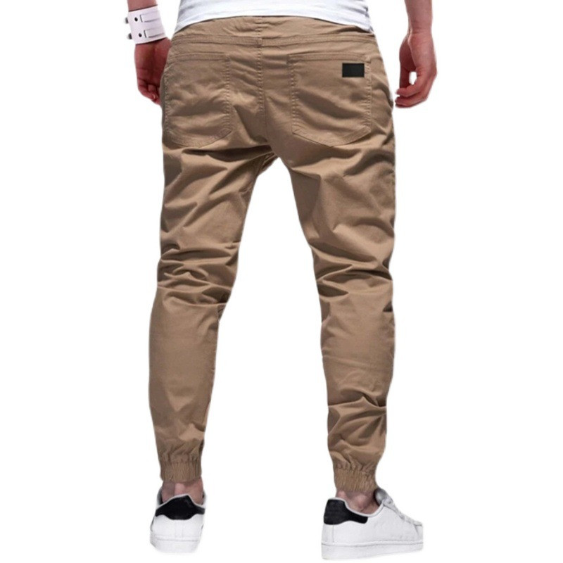 Men's Youth Popular Leisure Slimming Overalls Pocket Streetwear Casual Fashion Cargo Pants Jogger Men Elastic Long Trousers