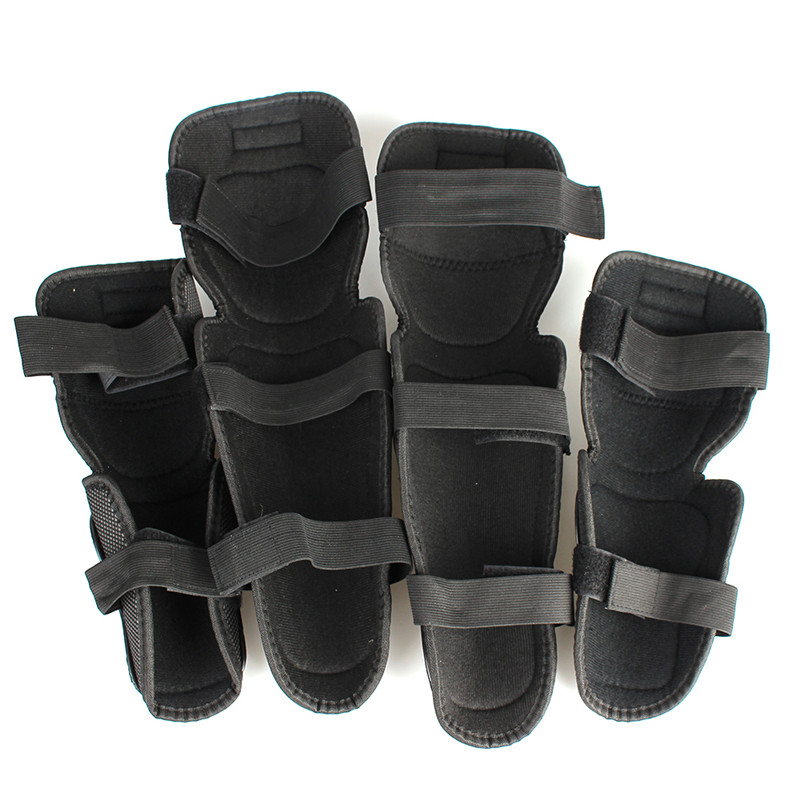 4pcs/set Motorcycle Bike Racing Skating Elbow Knee Shin Armor Guard Protector Guards Protective Motocross Cycling Sport Gear Pad