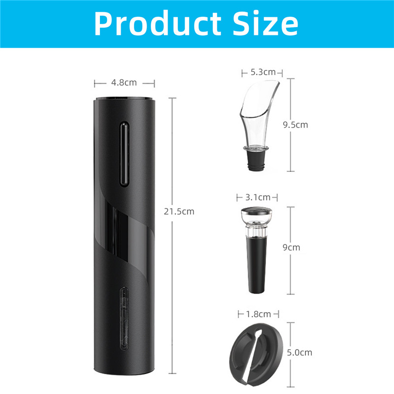Electric Wine Corkscrew Battery Automatic Bottle Opener Electric Red Wine Opener Kit Foil Cutter Kitchen Accessories
