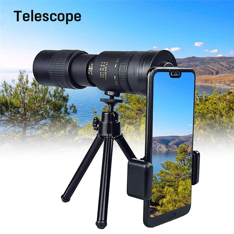 Portable Powerful 10-300X40 Hd Zoom Telescope High Quality Metal Monocular Long Range Binoculars Professional for Travel
