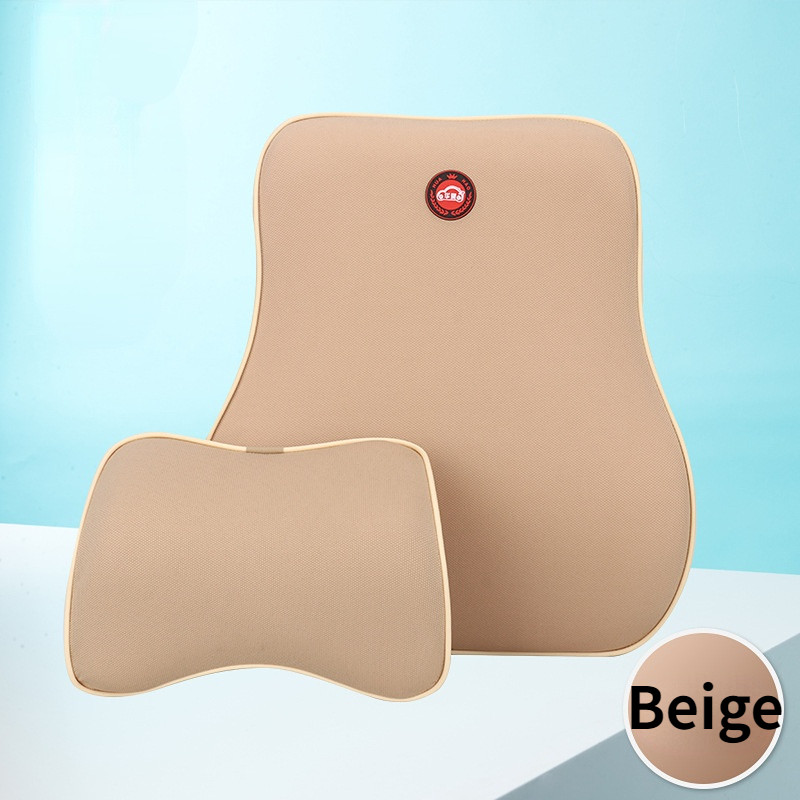 Universal Car Seat Supplies Pillow Lumbar Support Neck Pillow Car Support Breathable Car Memory Foam Headrest Waist Cushion