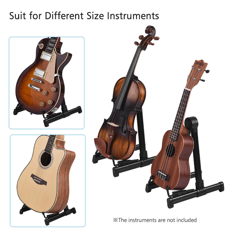 Portable Guitar Stand Holder ABS Plastic Retractable Foldable Rack  Holder for Bass Guitar Violin Ukulele for Guitarist