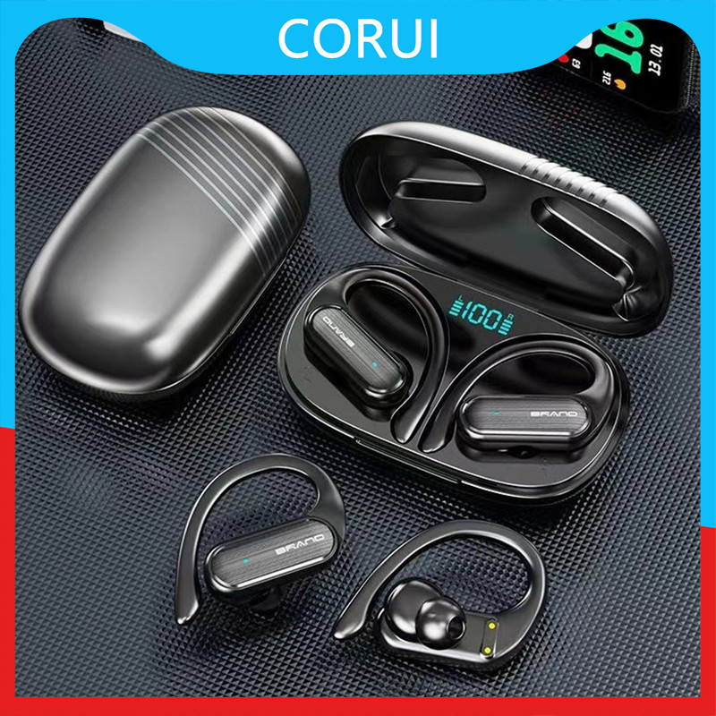 Wireless Sports Headphones Waterproof Bluetooth Earphones LED Display Noise Reduction Ear-hook Earbuds TWS Wireless Headset