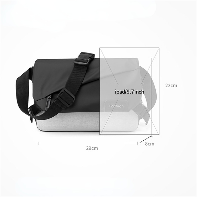 New Fashion Men's Crossbody Bags Casual Nylon Shoulder Bag Light Weight Simple Messenger Bag Tote Large Capacity Travel Bag