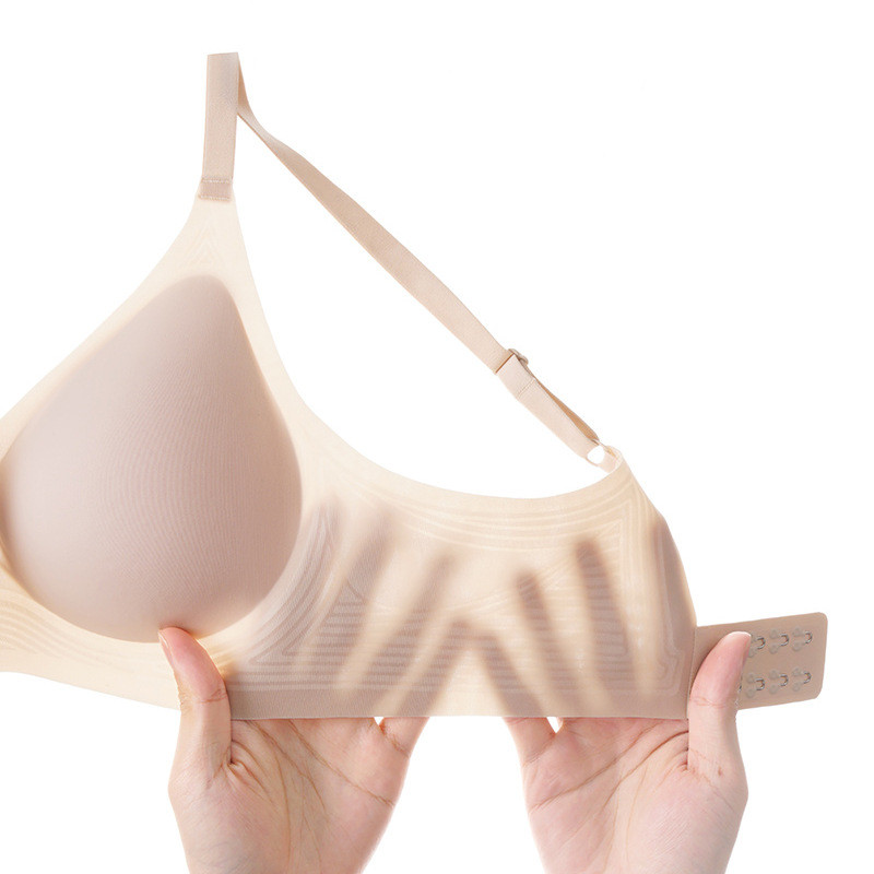 Summer Jelly Ice Silk Seamless Bra Wire Free Brassieres Soft Padded Intimate Women's Underwear Sexy Gathering Bras Lingerie