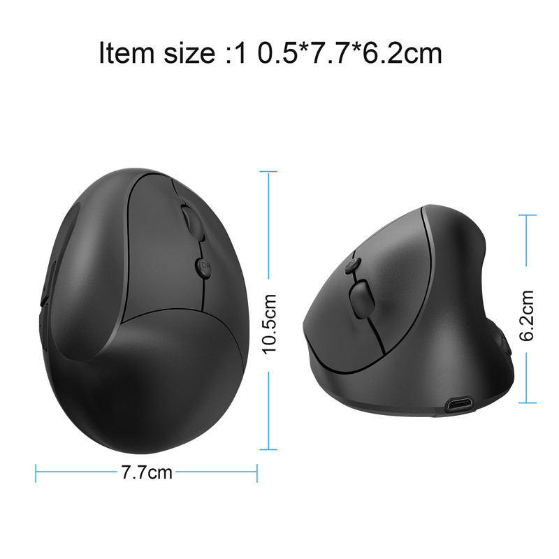 X10 Wireless Mouse 2.4GHz Rechargeable Vertical Mouse Ergonomic 2400DPI Mouse Optical Gaming Mouse For Desktop Laptop Computer