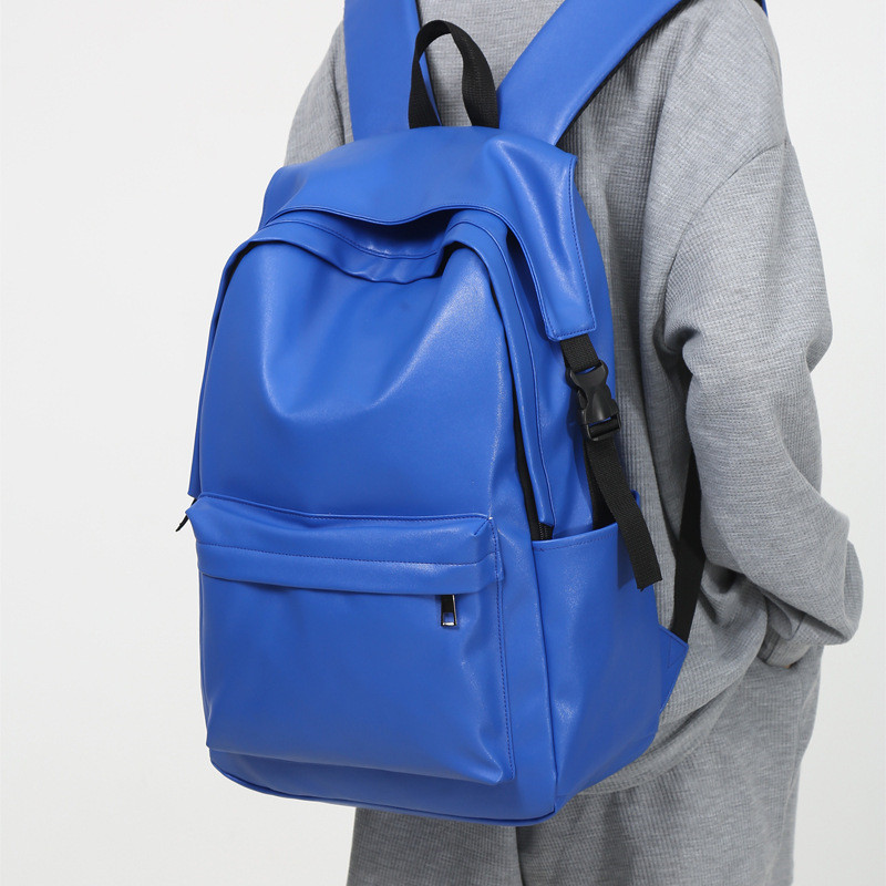 PU Leather Men Backpack Business Casual Backpacks 15.6 inch Laptop Bag Fashion Waterproof Travel School Bag Male Rucksack