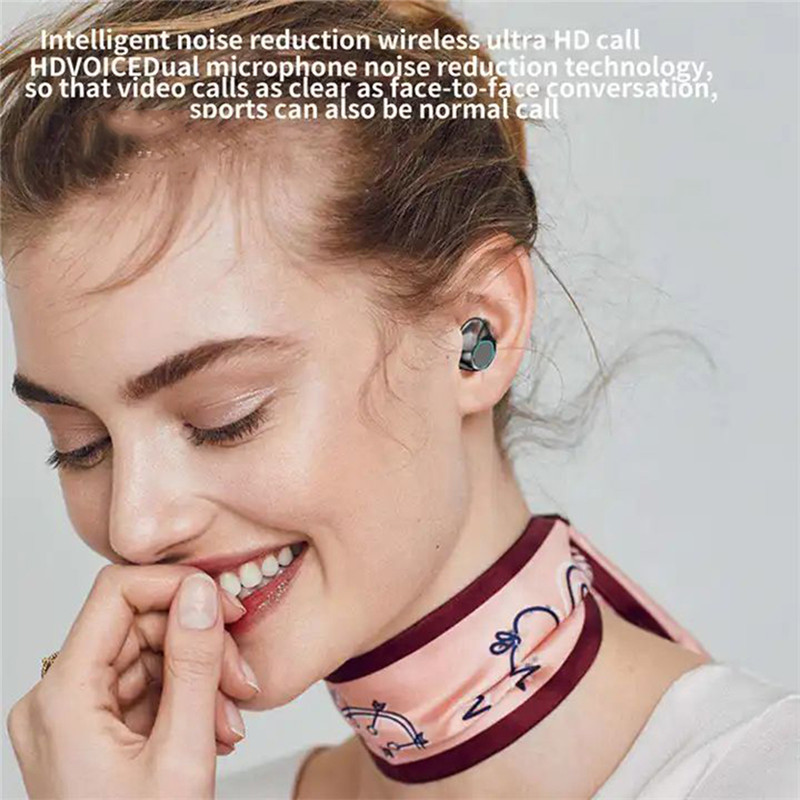 Wireless Bluetooth Earphones Transparent Touch Intelligent Digital Display Headset HiFi Headphone Noise Reduction Gaming Earbuds