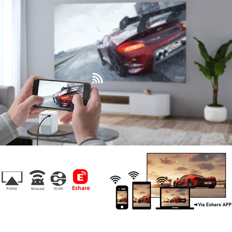 P700 Mini Projector Android 10 Dual Wifi BT5.0 1280*720P Support 4k Full HD 1080P Home Cinema Outdoor Portable Projector